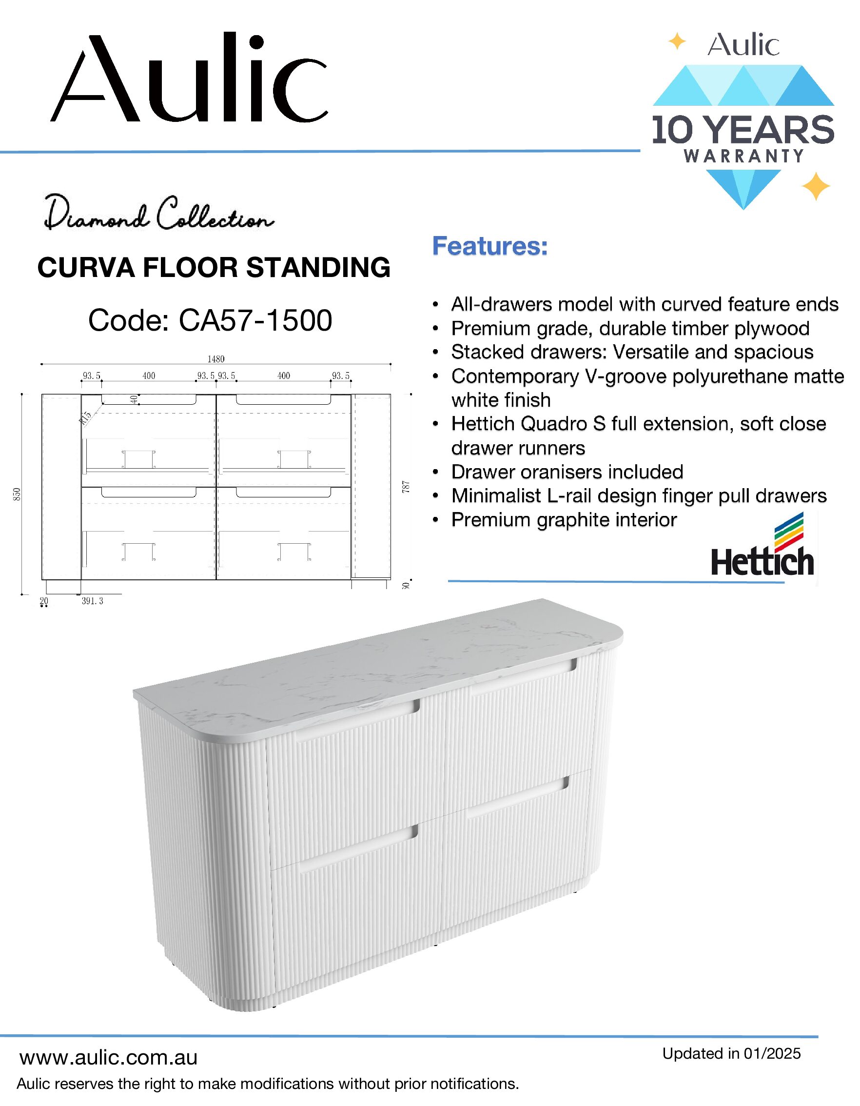 Curva Floor Standing 1500mm - Image 3