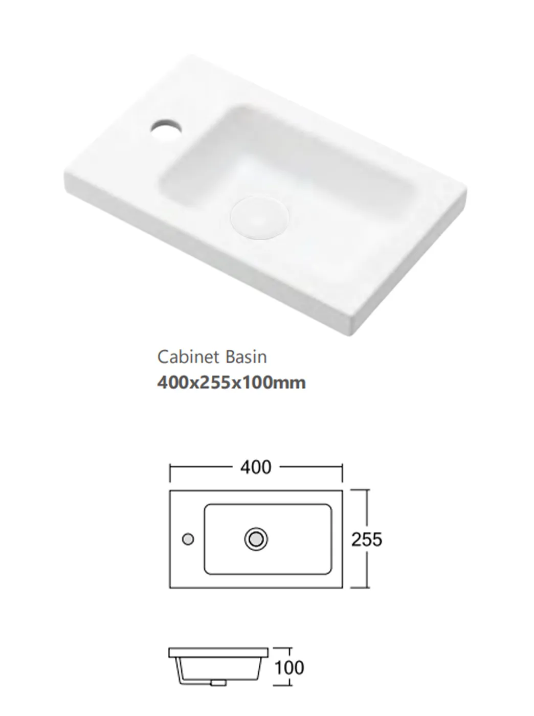 OTTI Mini Ensuite Vanity 400mm Sable Walnut Fluted Vanity - Image 2