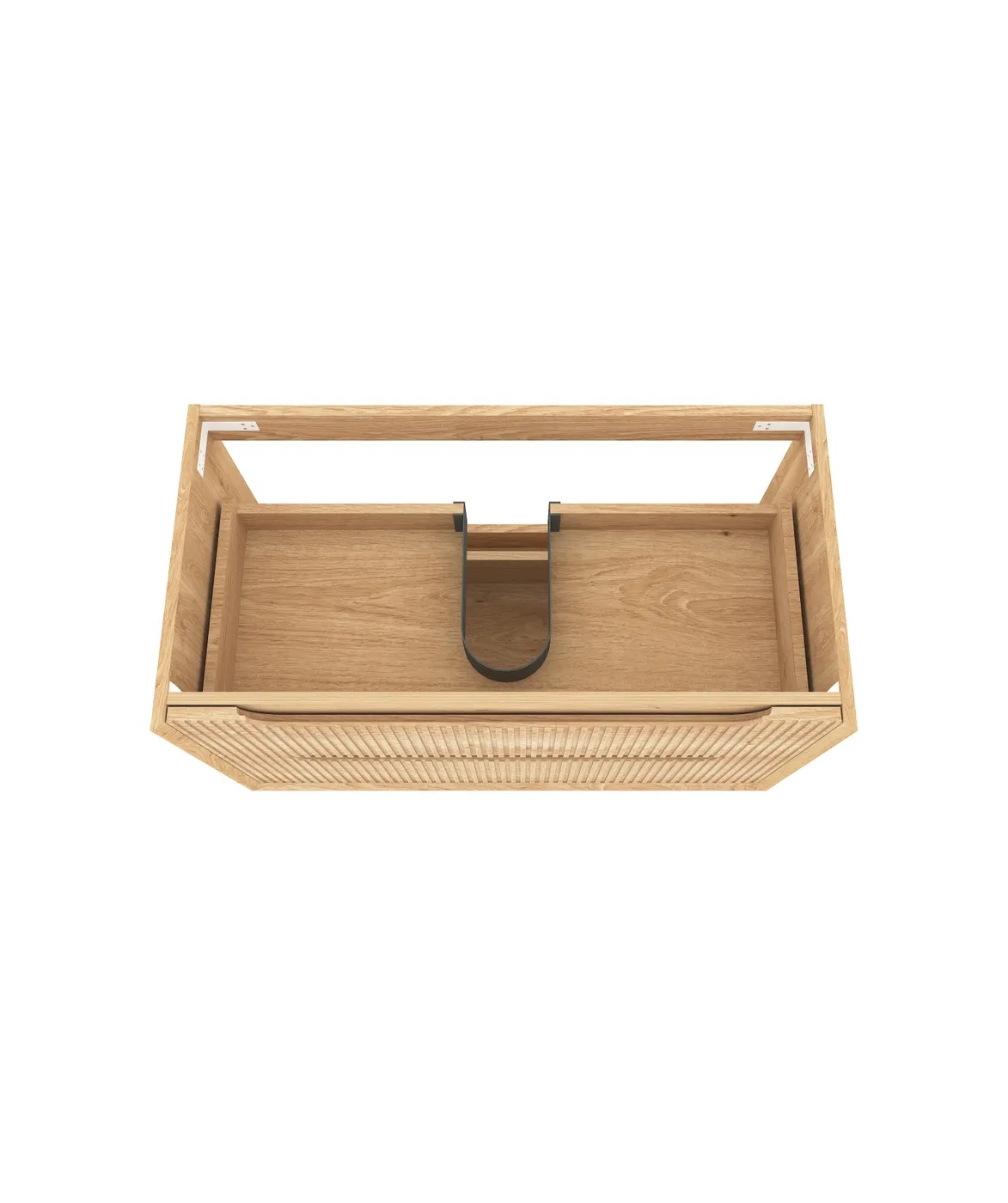 Byron Fluted 900mm Woodland Oak Wall Hung Vanity Including Undermount Basin - Image 6