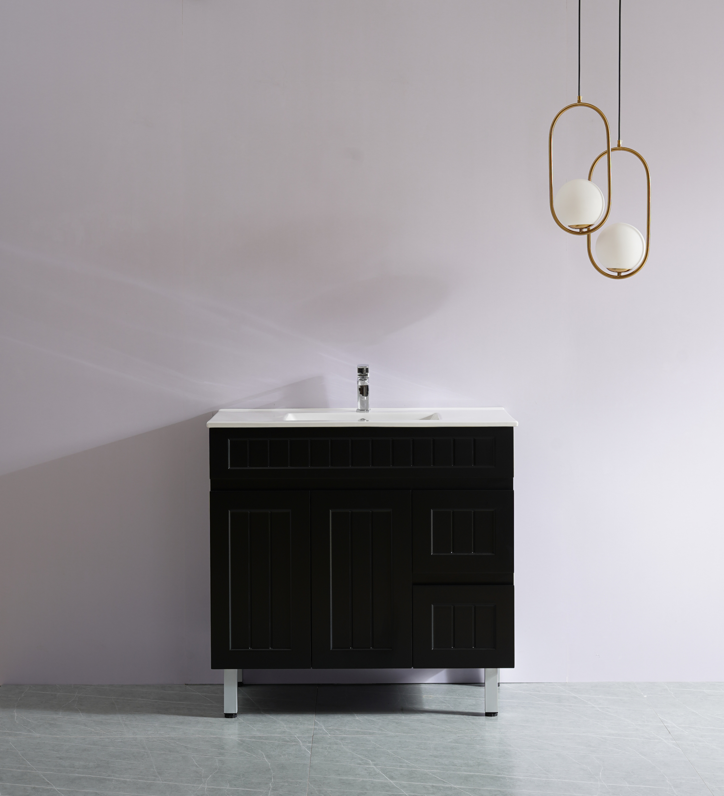 Acacia 900mm Cabinet & Ceramic Basin - Image 2