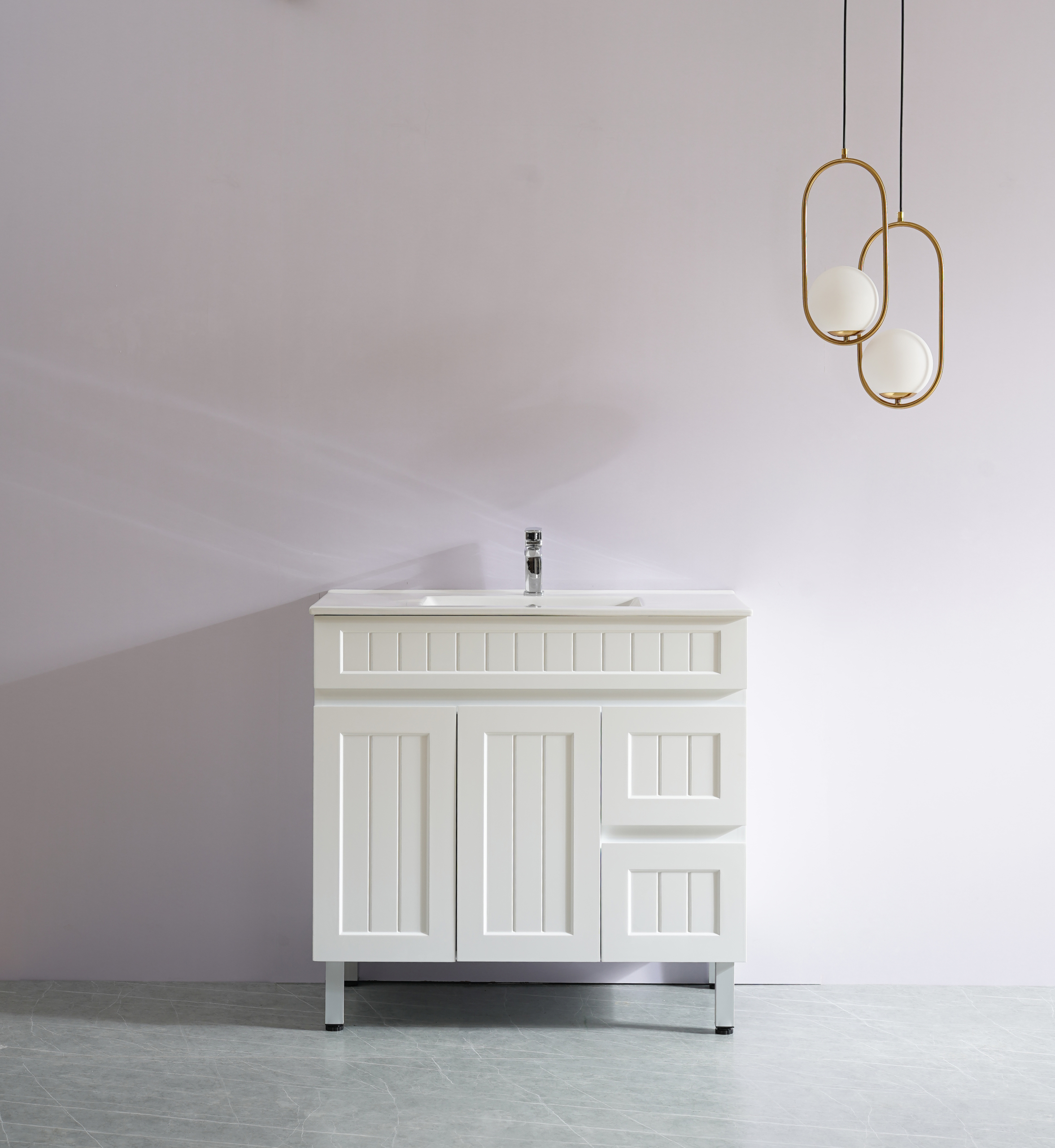 Acacia 900mm Cabinet & Ceramic Basin - Image 3